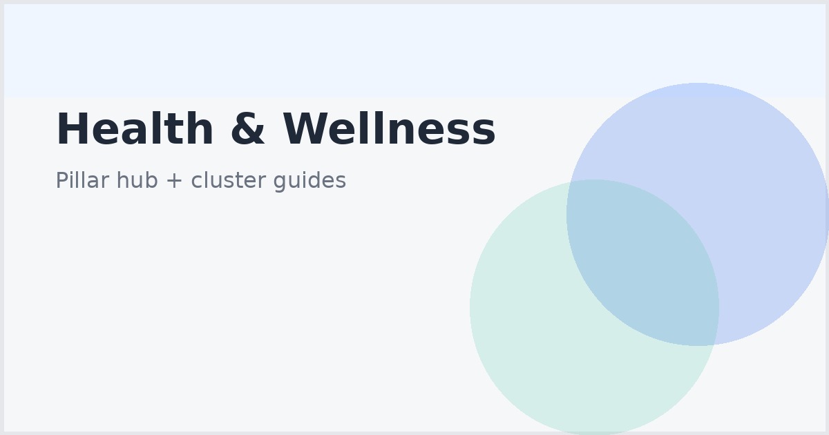 Health and Wellness guides